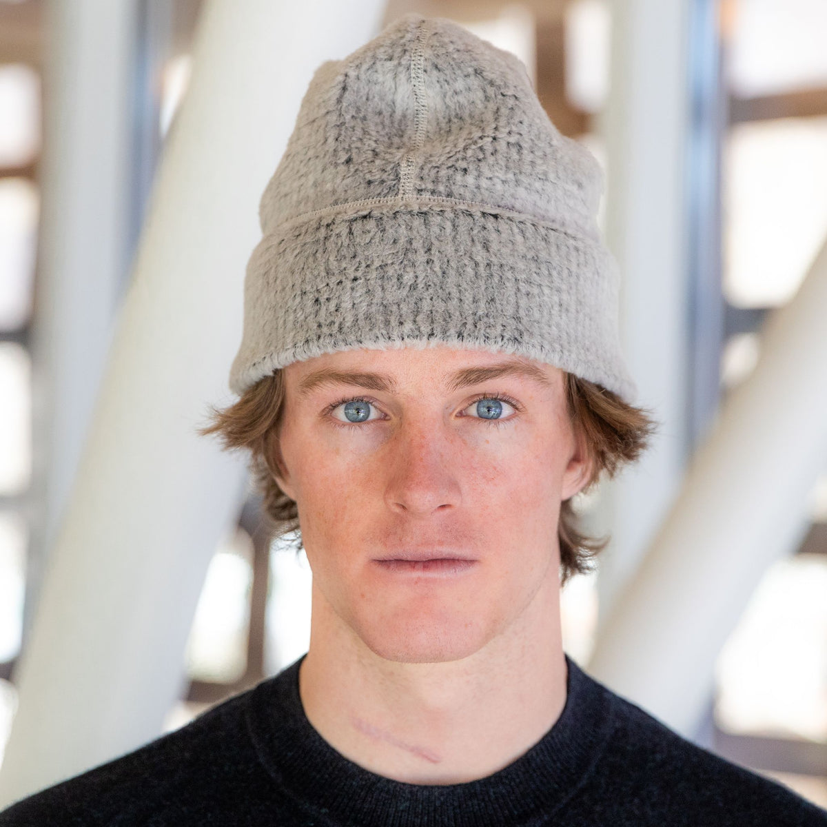 Thurston High Loft™ Wool Beanie in silver crème, product photo