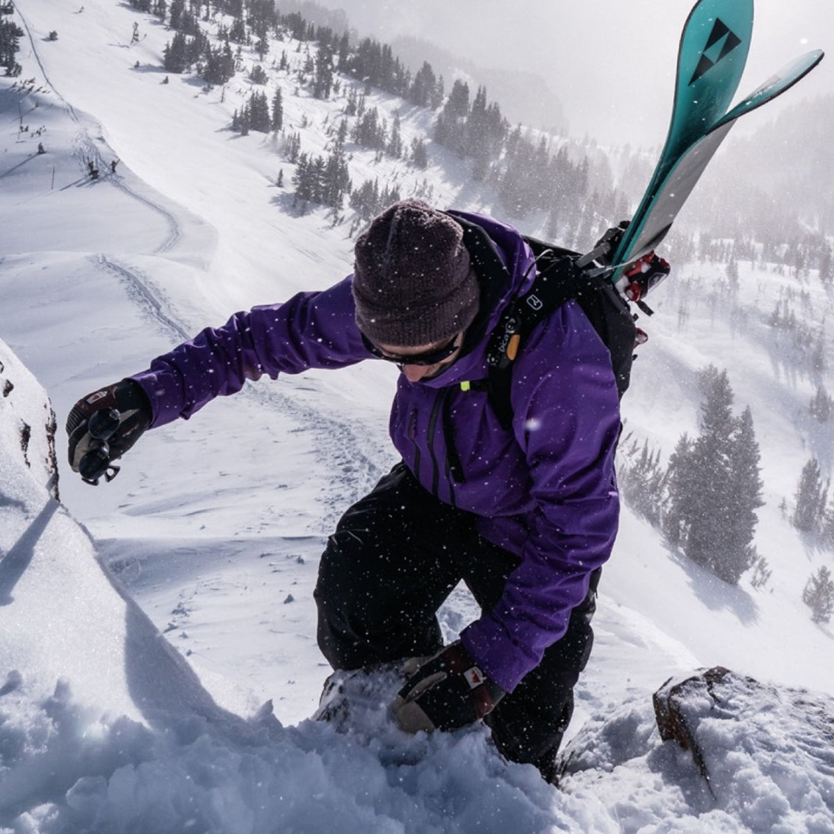 Person wearing the Thurston High Loft™ Wool Beanie in moonscape, lifestyle photo